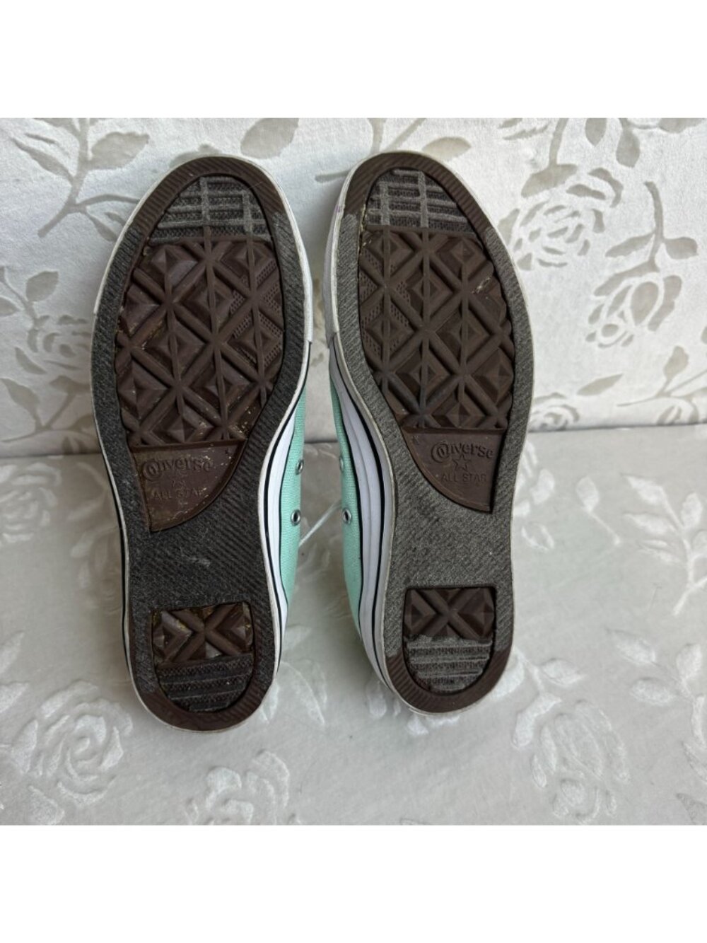 Converse All Star Low Top Sneakers Mint Green Canvas Chuck Taylor Wmns 9 Mens 7 - Picture 7 of 8